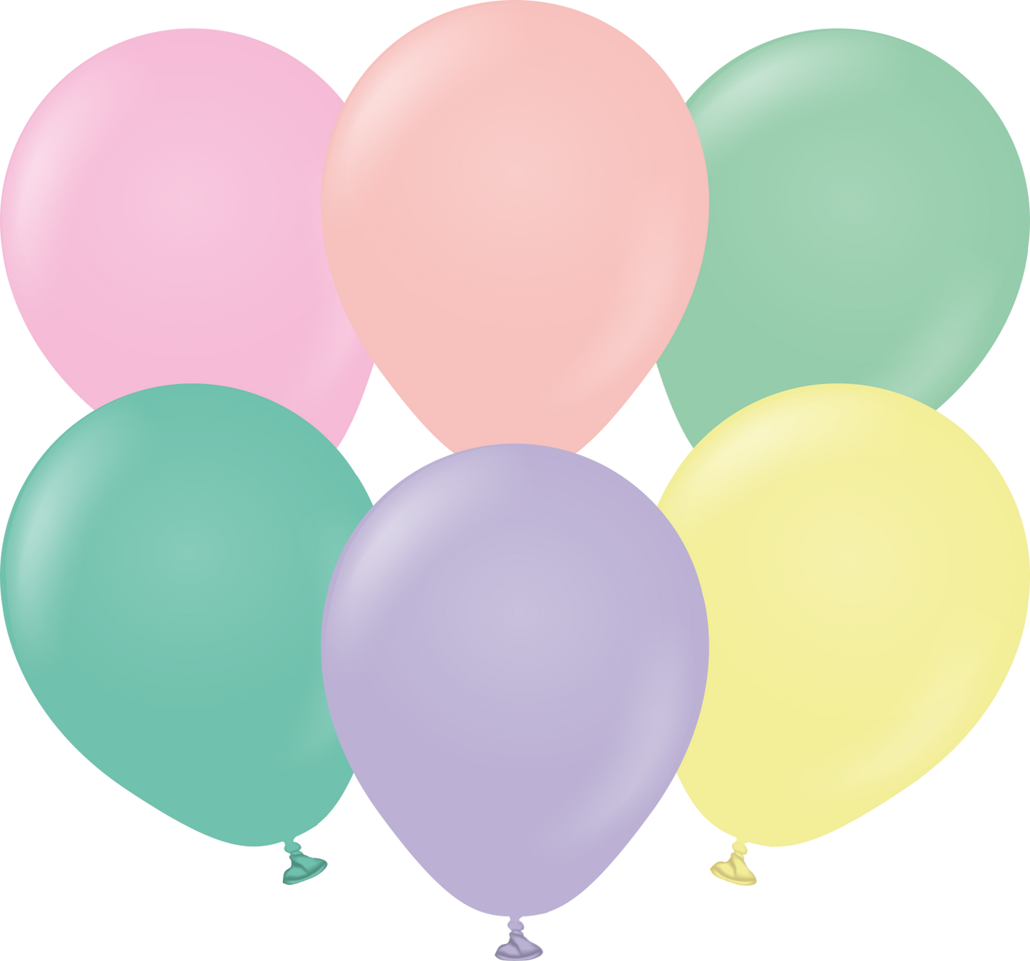 5" Kalisan latex balloons - Standard Pastel Assortment (50 ct)