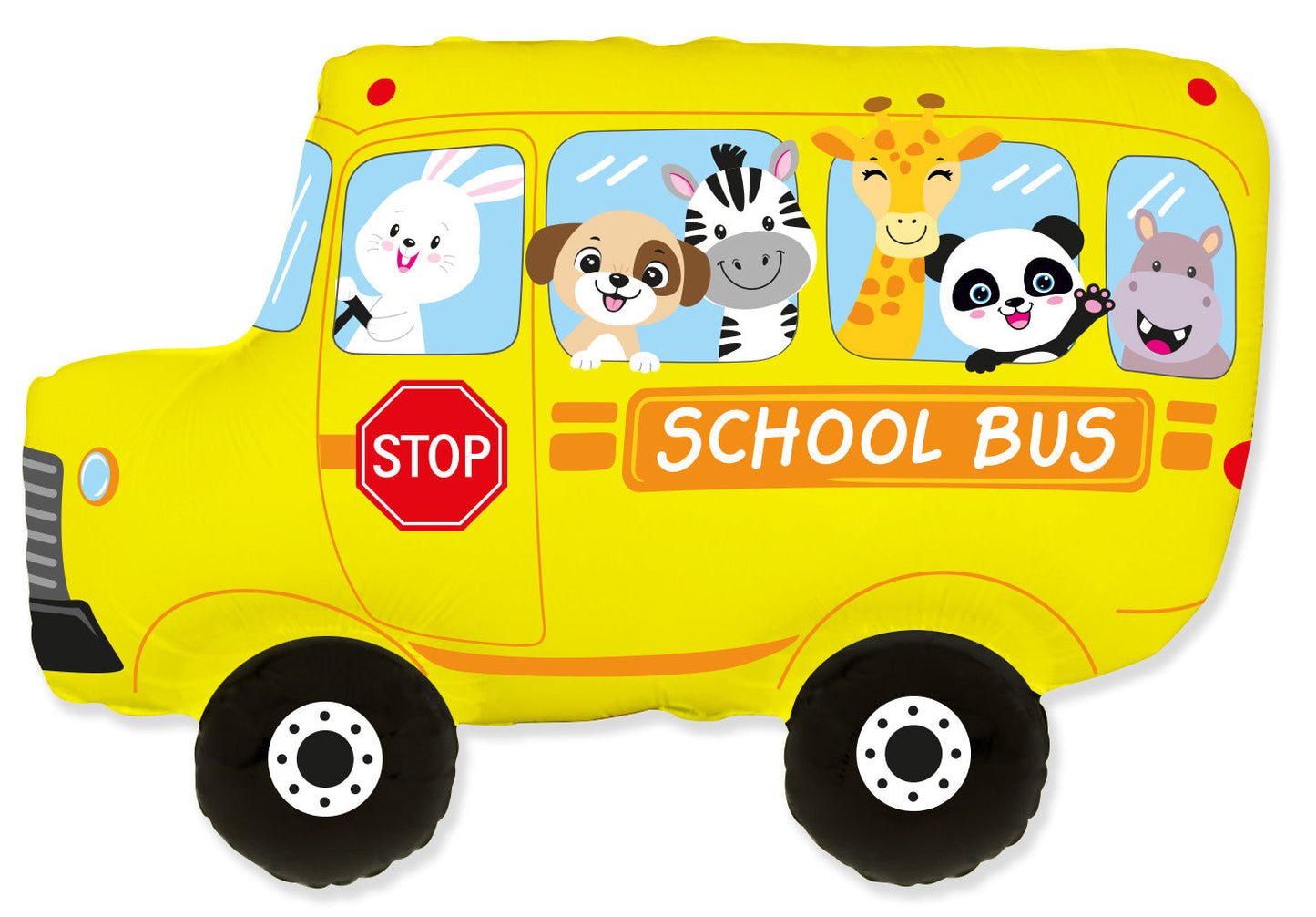 11" School Bus Foil Balloon - Airfill only