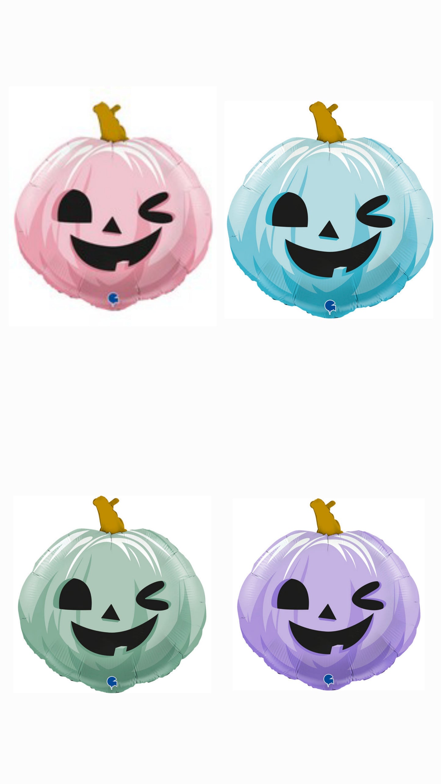 Pastel Foil Pumpkin balloon - 22"
