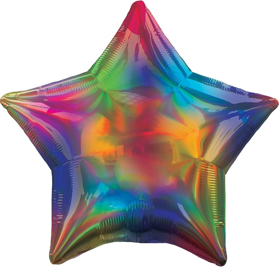 18" Iridescent Rainbow Star - 392710