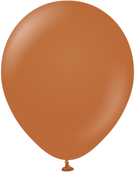 12" Kalisan latex balloons - Standard Caramel Brown (50 ct)