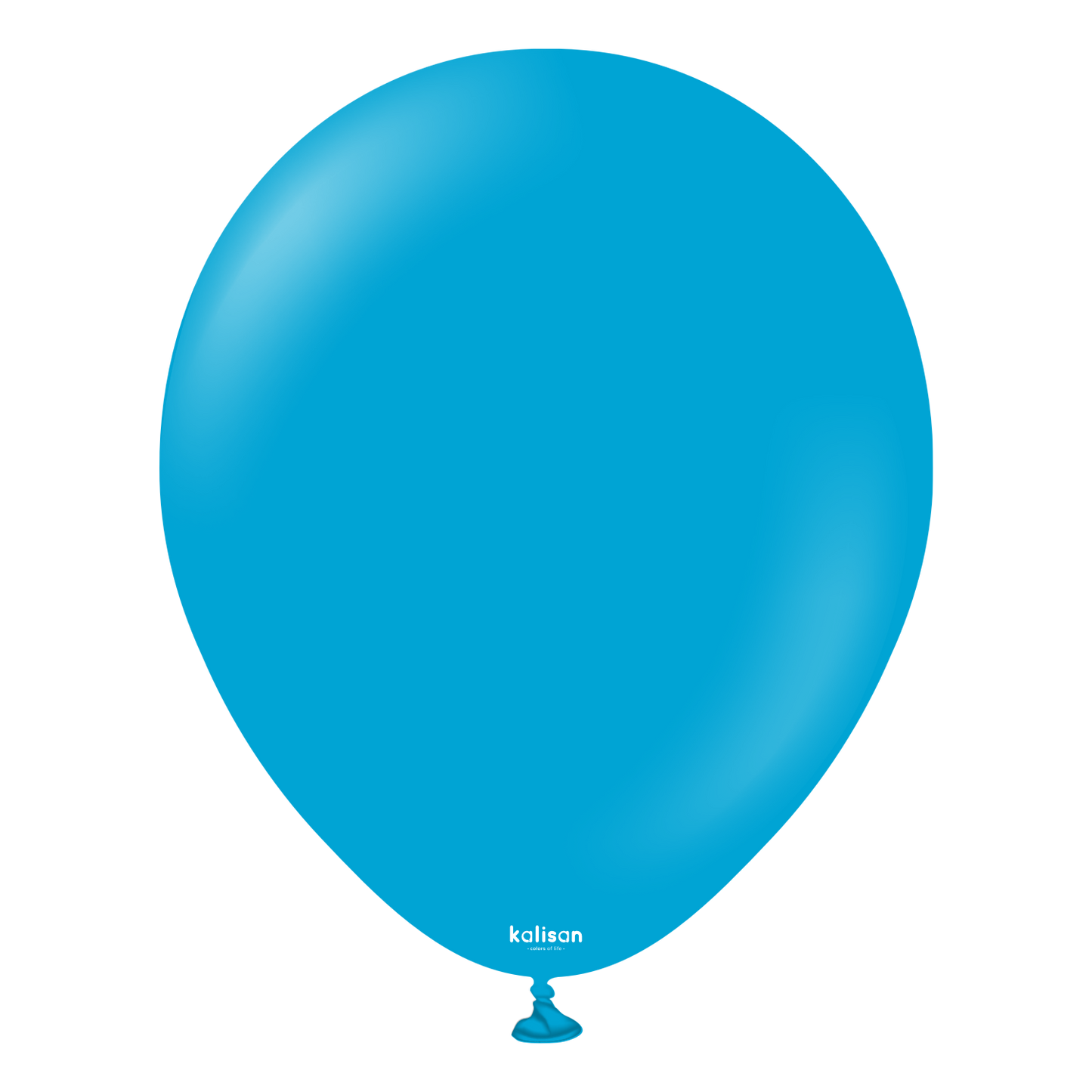 12" Kalisan latex balloons - Standard Caribbean Blue (50 ct)
