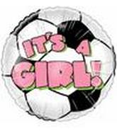 Balloons 4" Airfill Only (Sticks Sold Separately) It's a Girl Soccer Ball