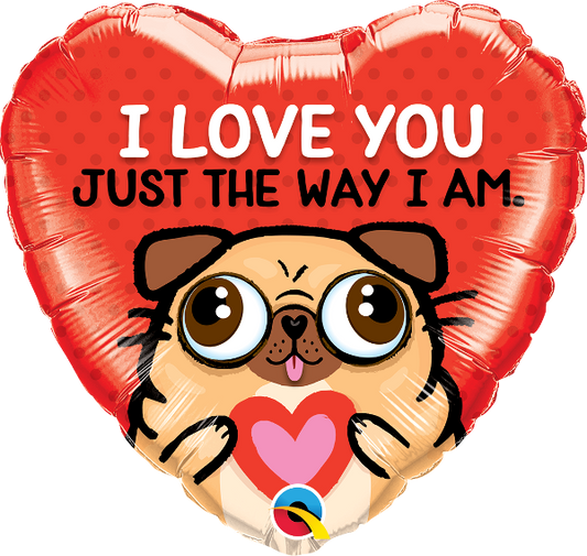 18" Heart I Love You Just The Way I Am Foil Balloon