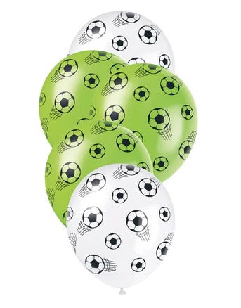 Balloons 12'' Unique 3D Soccer 5ct