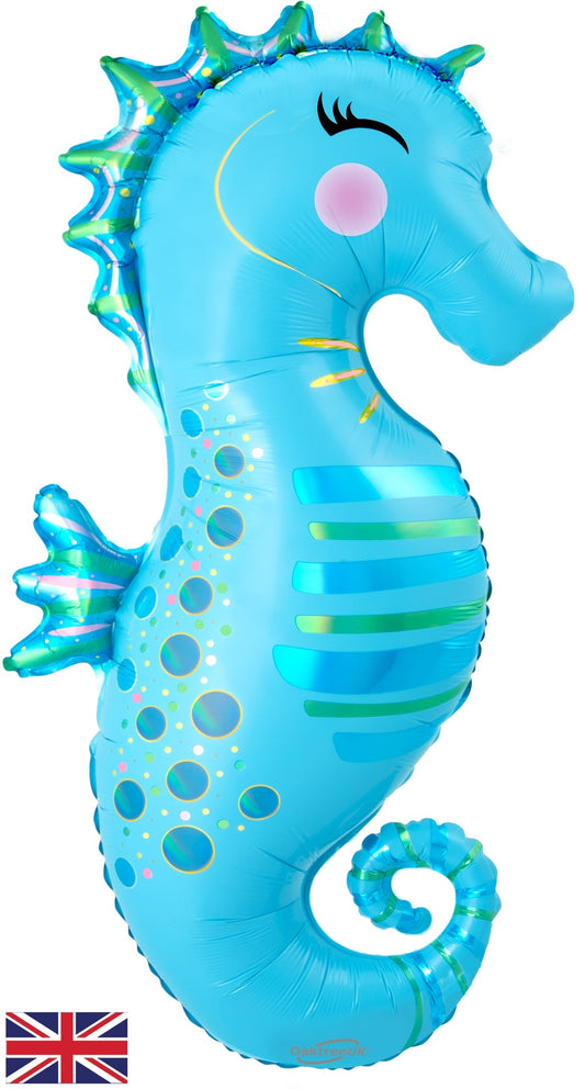 40" Iridescent Seahorse Foil Balloon