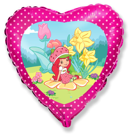 18" Strawberry Shortcake Foil Balloon - Heart shaped