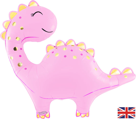 33.5"  Dinosaur Pink Foil Balloon