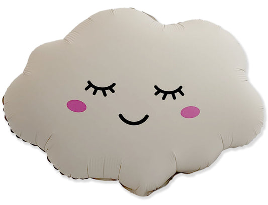 22" Cloud Matte Creamy Latte Foil Balloon