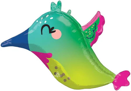 25" Anagram hummingbird foil balloon