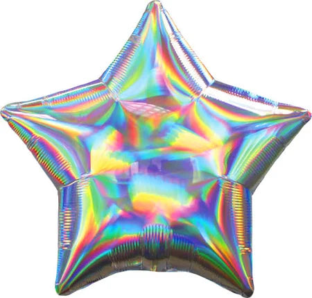 19" Iridescent Silver Star - 3927001